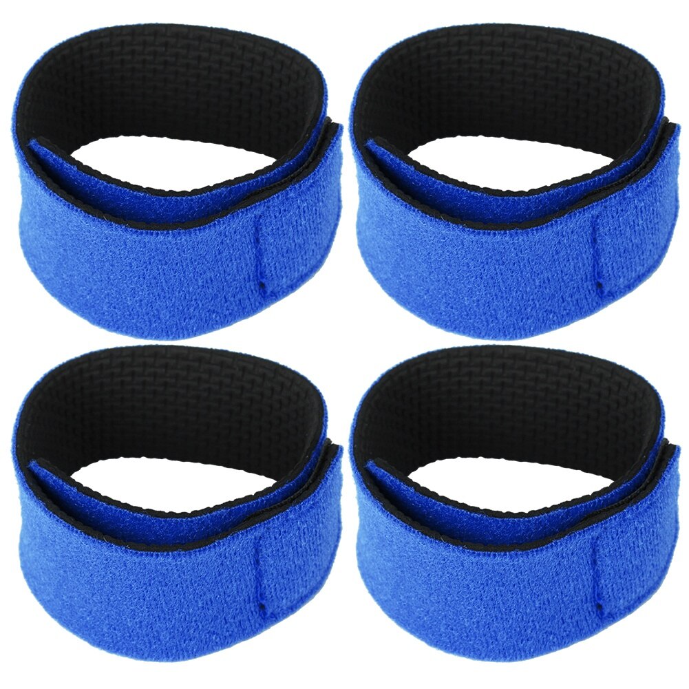 4PCs Reusable Fishing Rod Strap Strong Flexible Hook Loop Fishing Gear Strap Rod Belt Magic Binding Rod Strap Luya Binding Strap: Blue