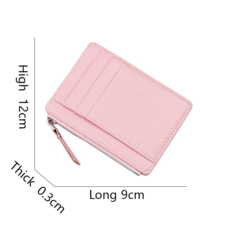 Ultra-Thin Card Holder Coin Purse Zipper Card Holder Candy-Colored Bank Card Holder Multifunctional Portable Card Holder