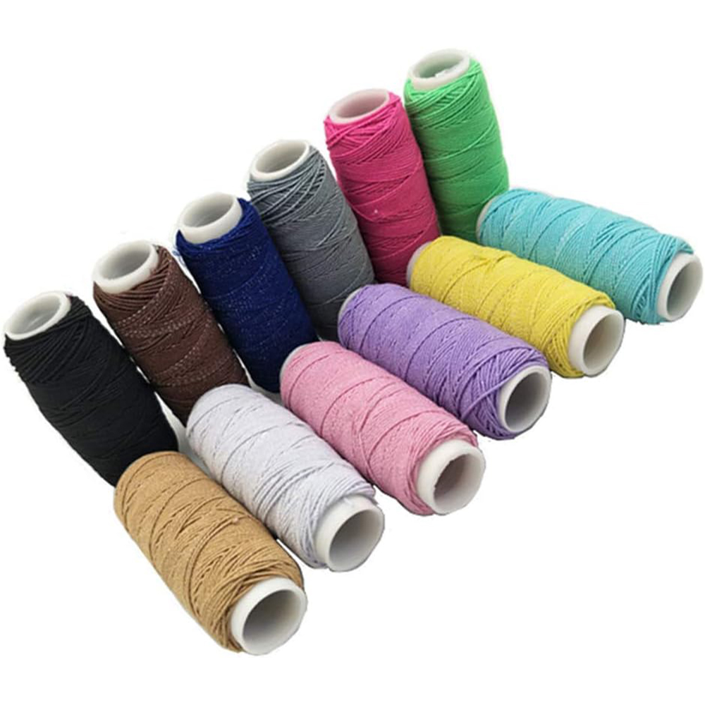 12 Rollen runde elastische Fäden Elastizität Stickerei Nähgarn Rasterrock faltige Linie DIY Kleidung Näh zubehör: Default Title