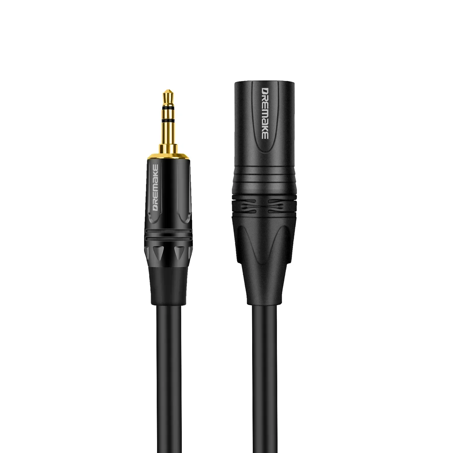 Kabel XLR do 3,5 mm Niesymetryczny męski XLR do 1/8 cala Stereo Jack Aux Kabel mikrofonowy do telefonu komórkowego Mikser głośników do laptopa: Black / 2 m