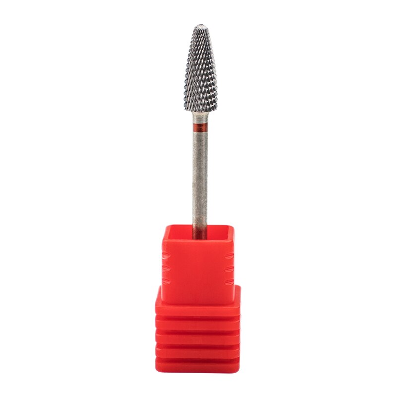 Fresas para uñas de aleación de tungsteno y plata, 6 uds., brocas de aleación de tungsteno para limar máquinas eléctricas, cabezales para manicura y manicura, 2,35mm