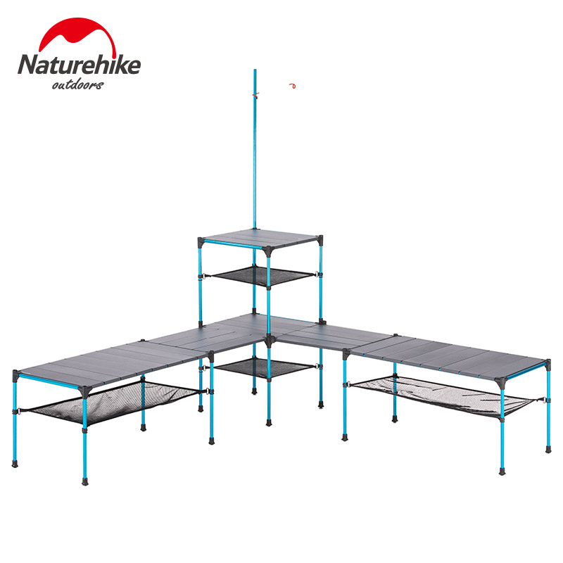 Nature Hike Outdoor Portable Ultralight Splicable Folding Camping Desk Changeable Dinner Table For Family Party Picnic Barbecue