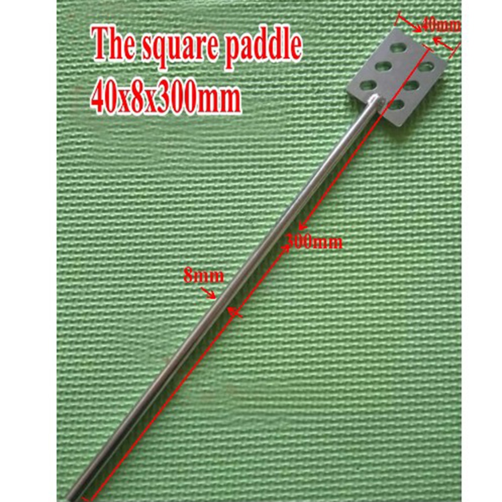 1 pcs laboratório lâmina tipo quadrado do aço inoxidável placa de pá com folha-largura 60 50 40mm mm mm, lâmina com haste de agitação impulsor