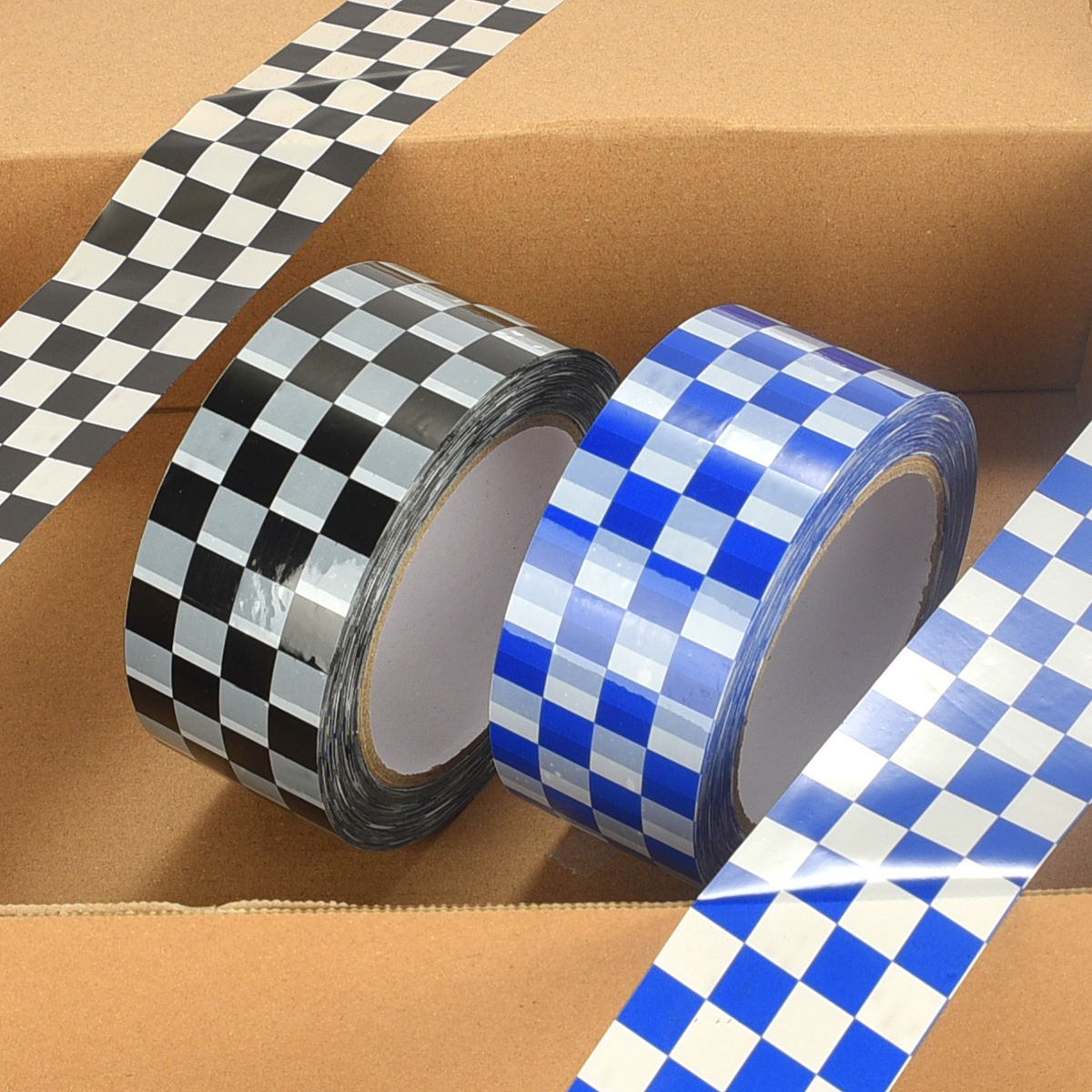 1/Rotolo 48mm * 100m Nero Bianco Giallo Blu Colorato Scacchiera Griglia Bopp Nastro Adesivo Per Adesivo FAI DA TE Pacchetto di Merci Accessori