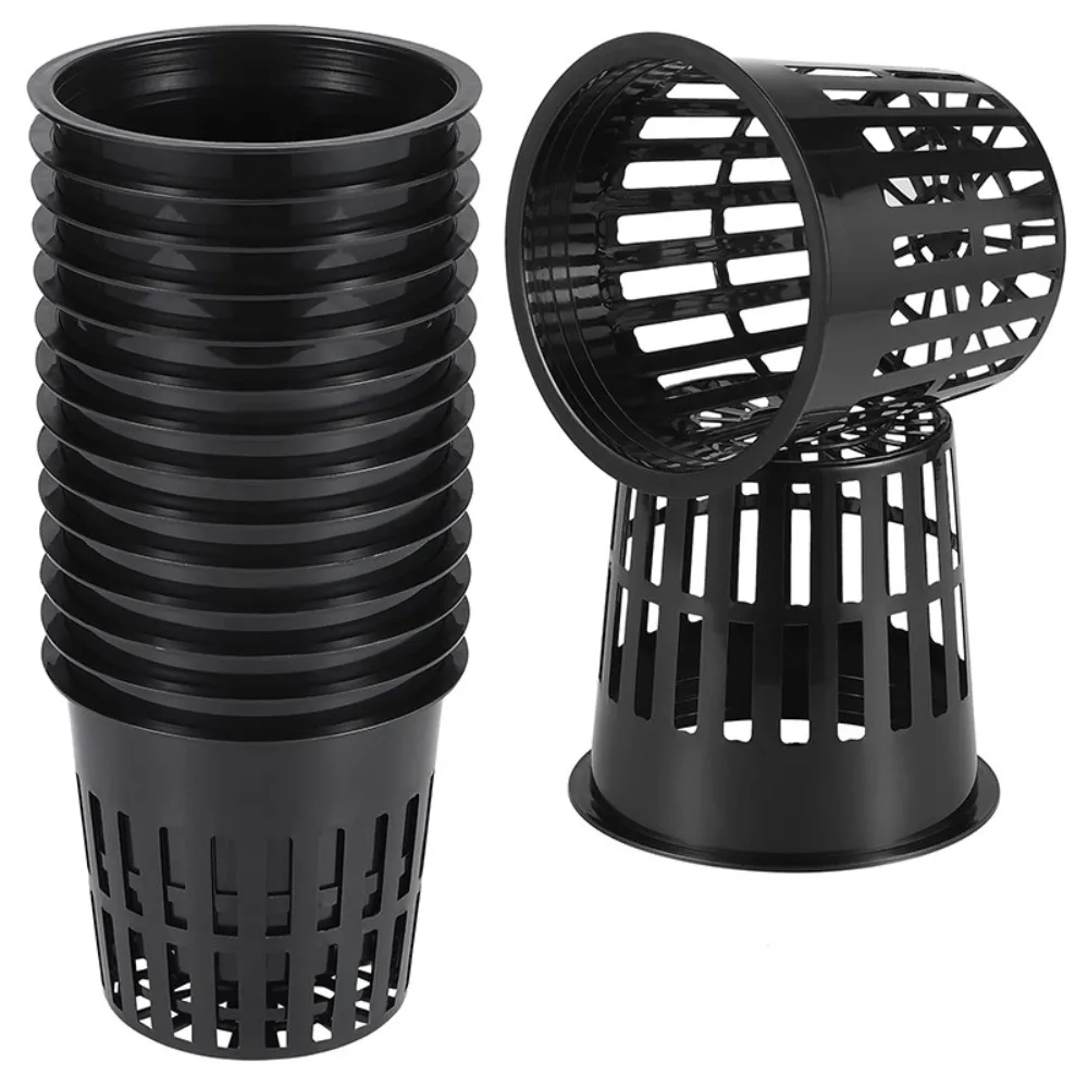 10 stks Hydrocultuur Mand Tuin Groente Grondloze Groeien Netto Pot Aeroponics Plastic Planten Mesh Potten