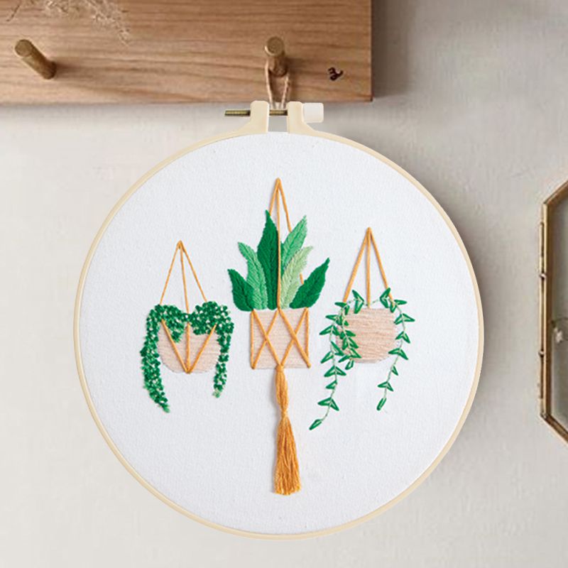 Diy Borduurwerk Bloem Handwerk Handwerken Voor Beginner Kruissteek Ambachten Hand-Gestikt Decor Schilderen Borduren Home Deco