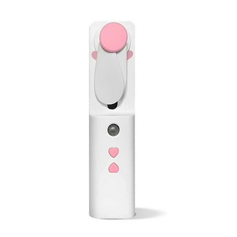 2 In 1 Water Spray Mist Fan Elektrische Usb Oplaadbare Handheld Mini Ventilator Koeling Airconditioner Luchtbevochtiger Voor Outdoor: G298099A