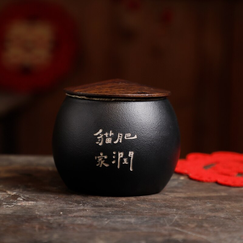Chinese Red Ceramics Tea Caddy Travel Tea Bag Storage Box Sealed Tea Jar Coffee Canister Kitchen Spice Containers Wedding: C