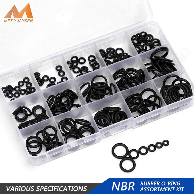 Juntas tóricas de sellado NBR de 6mm-20mm CS1.5mm, 225mm, 1,9mm, reemplazos duraderos de juntas Arandela de goma, 15 tamaños, DQ003, 2,4 unids/set PCP DIY