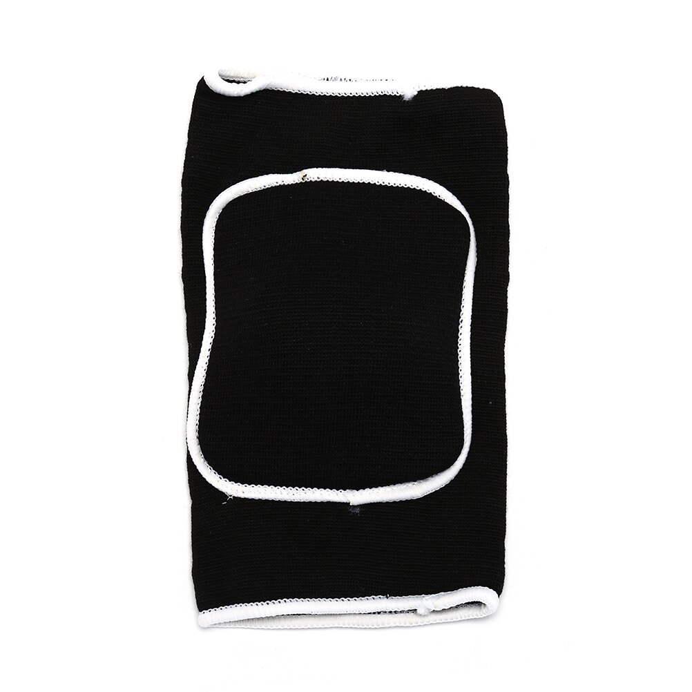 1 Uds. Coderas y rodilleras tejidas gruesas esponjas de baloncesto soporte de choque almohadillas de apoyo de codo deporte y Fitness: Negro