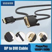 Displayport to DVI Cable Adapter Best DisplayPort to DVI-D single link cable for Nvidia Asus Lenovo HP Dell PC laptop