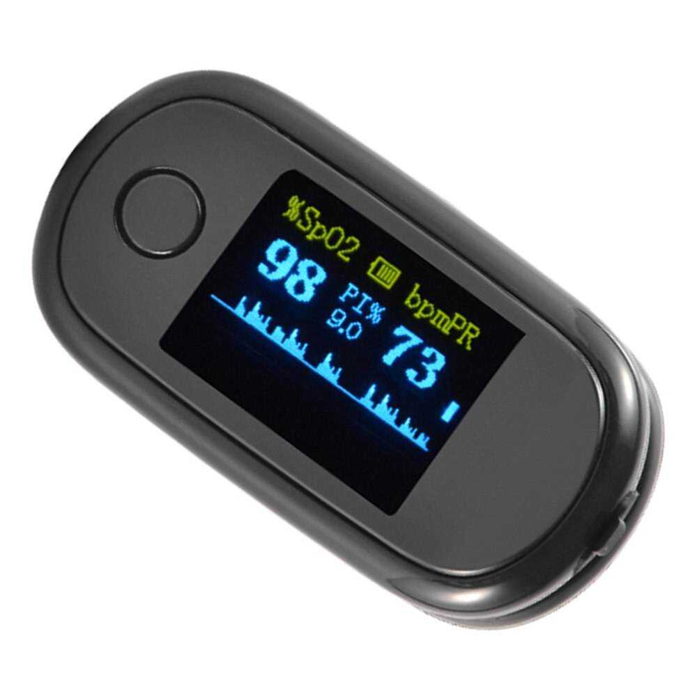 Usb Charing Oximeter Vinger Clip Blood Oxygen Monitor Polsslag Oxygen Oximeter Voor Mannen Vrouwen (Zwart)