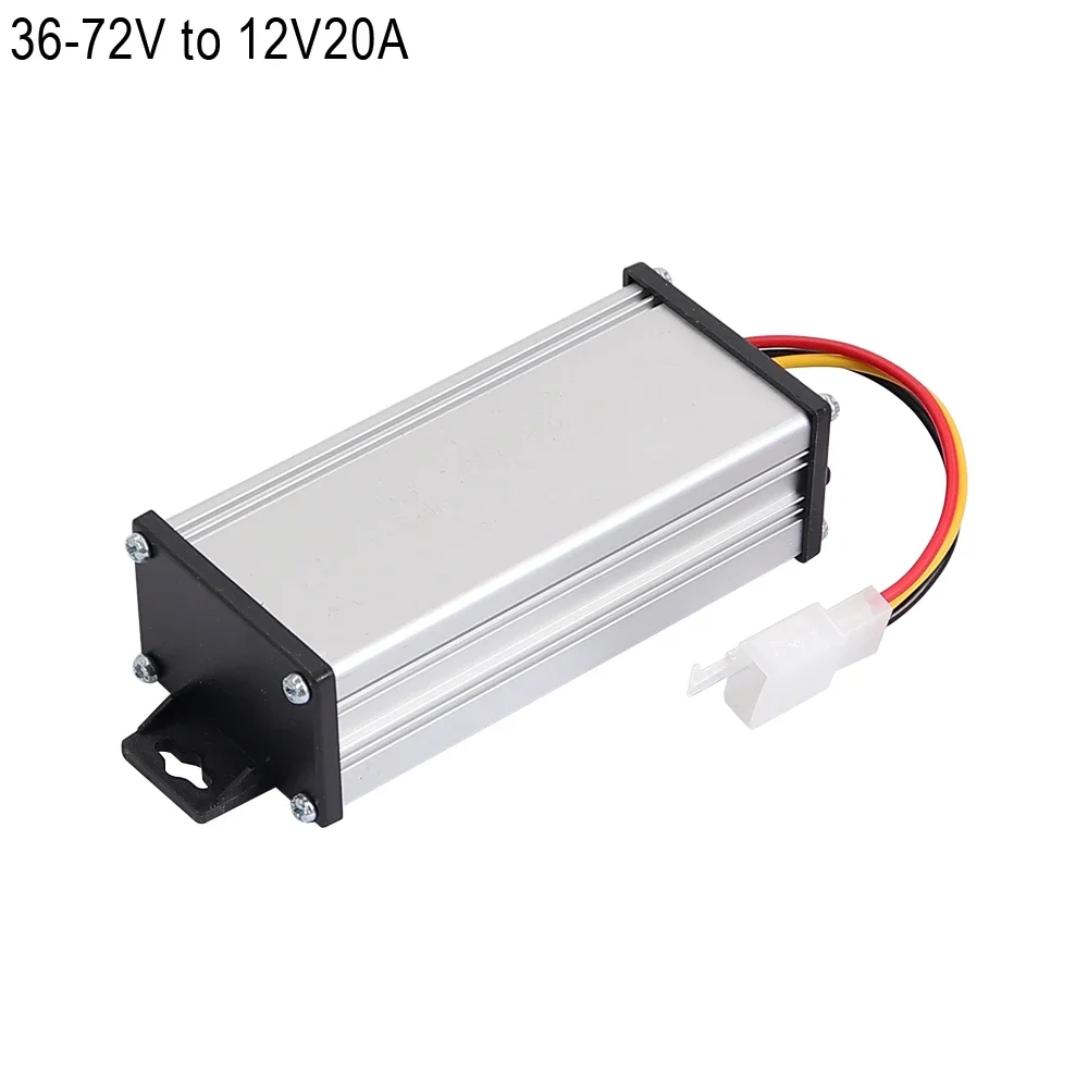 Adaptador convertidor transformador descendente bicicleta eléctrica Scooter transformador electrónico CC 36V 48V 60V 72V 96V a 12V 10A 20A: YELLOW