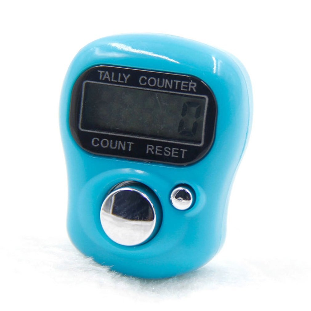 1 pcs electronic digital counter mini LCD electronic pedometer random color handheld ring marking plastic counter