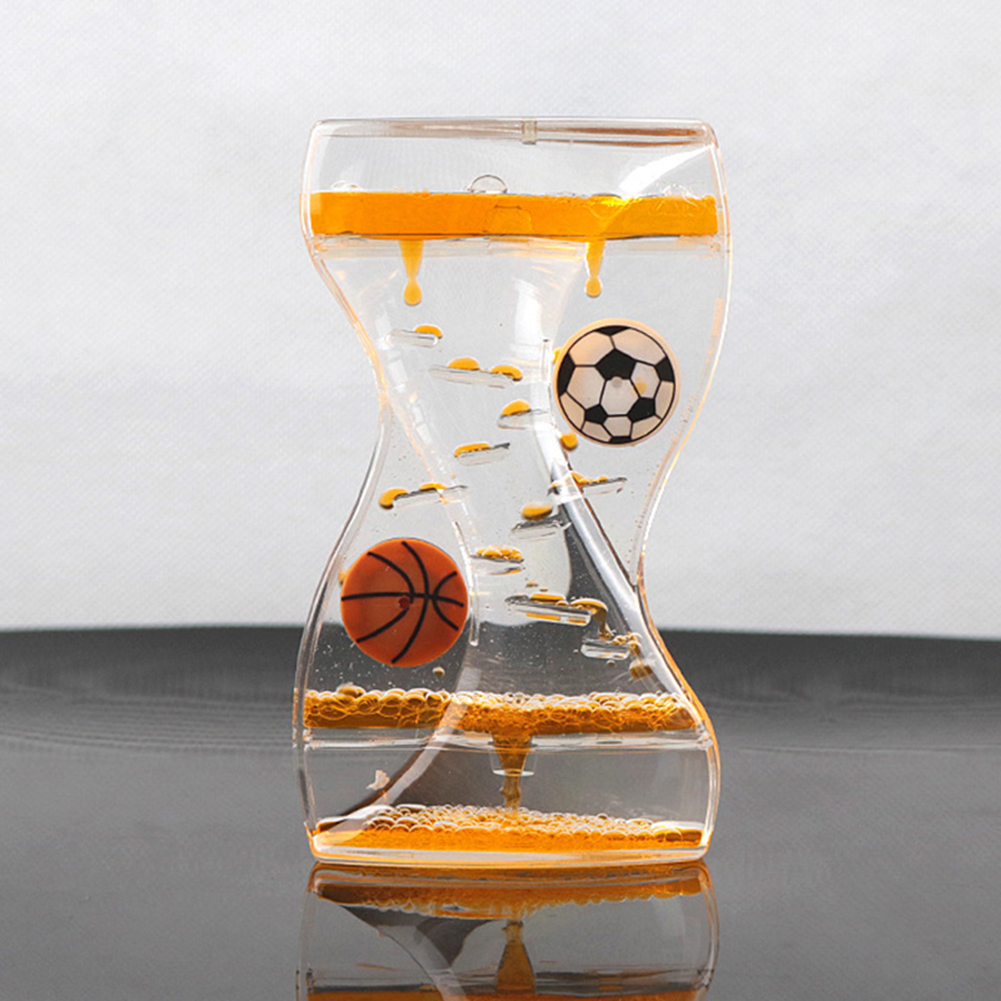 Flüssigkeit Öl Tröpfchen Dynamische Wasser Leckage Acryl Sanduhr Timer blasiert Ornamente Beste Geburtstag Für freundlicher freundlicher Spielzeug