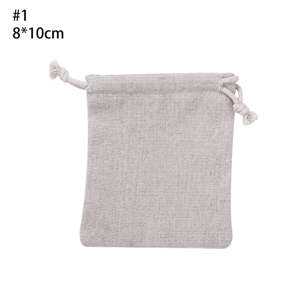 1 Pc Handgemaakte Katoen Opslag Pakket Tas Koord Bags Doos Verpakking Bags Bruiloft Snoep Doos Chocolade Tassen: 8x10cm