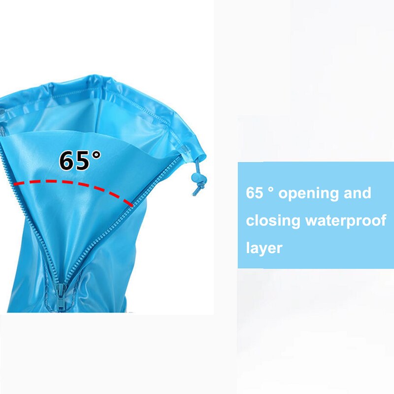 Versjon sko regntrekk vanntett støvletrekk sklisikre regnstøvler gjenbrukbare fortykket anti-skitne skotrekk