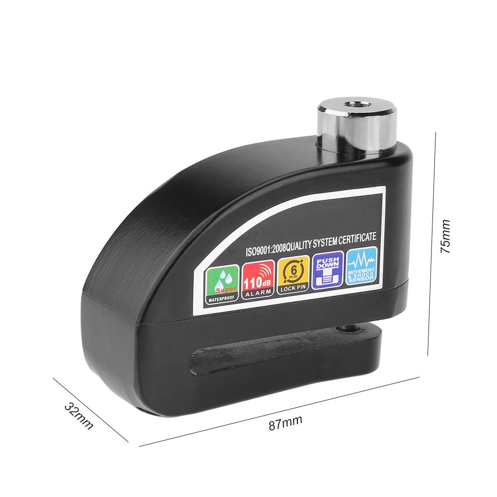 Varkaudenesto pyörän levyjarrulukko turvahälyttimellä moottoripyörälle