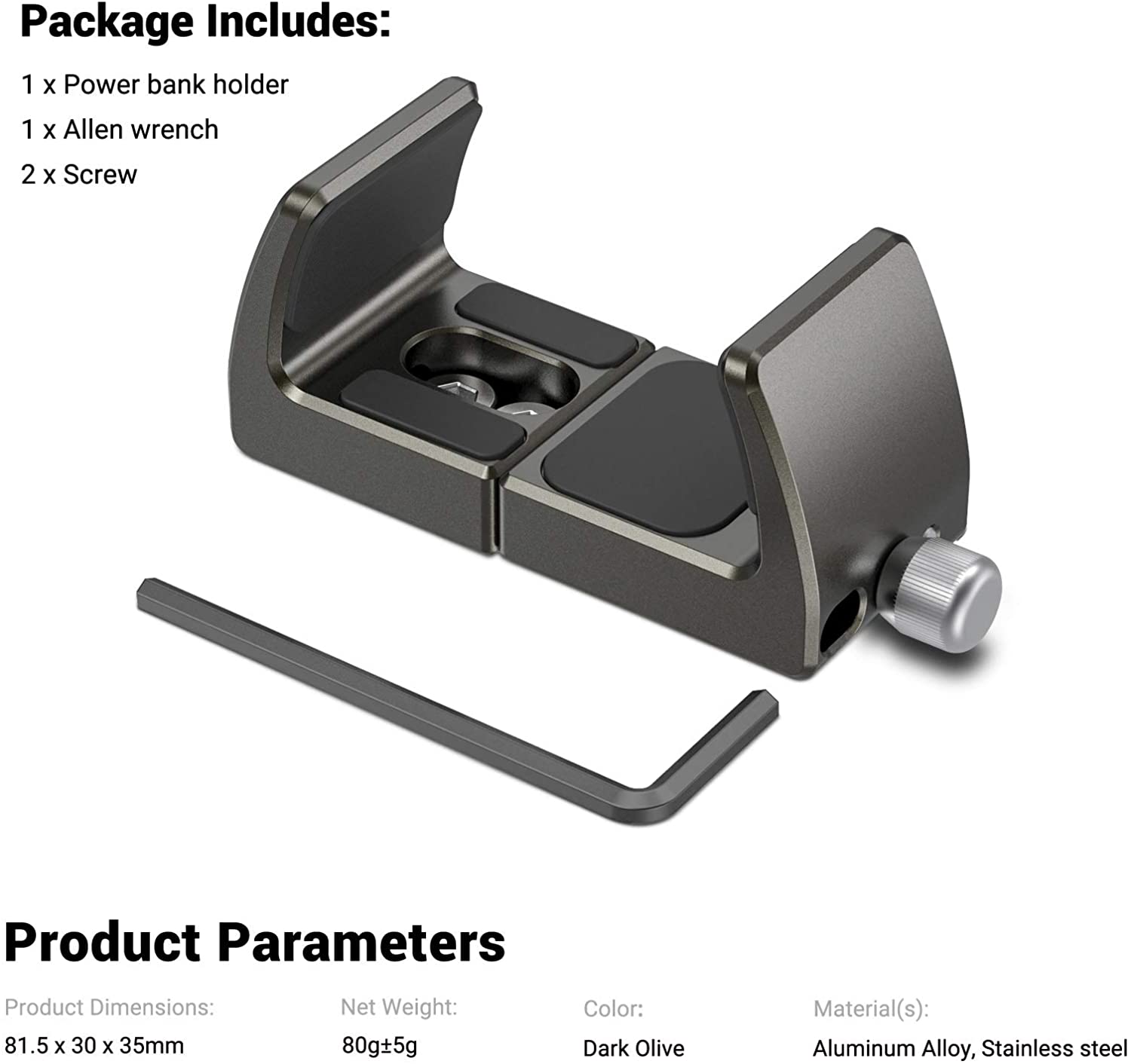 SmallRig – support de batterie externe universel réglable, pour les batteries d&#39;alimentation avec une largeur de 53mm à 81mm, pour Vlogging tournage vidéo 2790