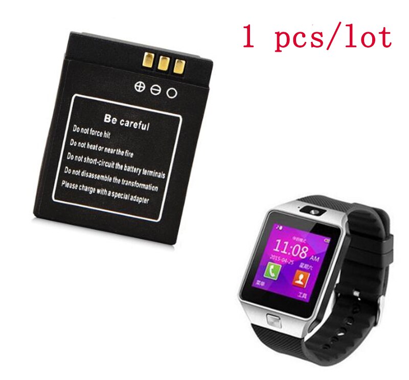 Batería recargable de 3,7 V y 380mAh para reloj inteligente DZ09, batería de polímero de iones de litio para KSW-S6, KSW-S6, A1: Blanco