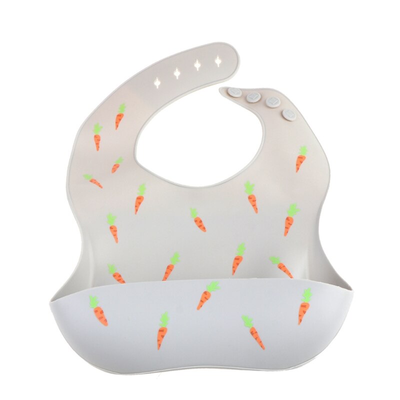 Silicone Bibs Baby Feeding Saliva Towel Waterproof Infant Bibs Aprons Adjustable