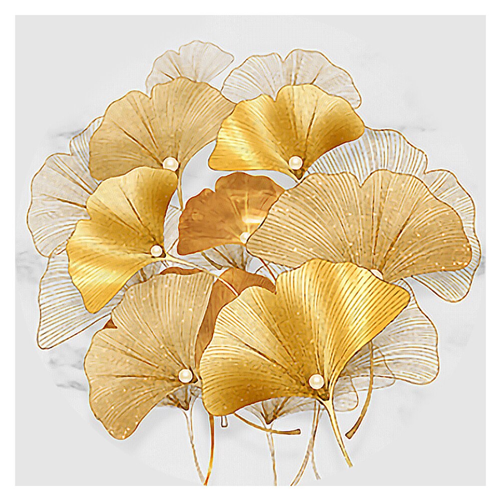 Ginkgo Blad Kruissteek Stilleven Serie Kit Ecologische Katoenen Draad 11CT Gedrukt Borduurwerk Diy Decoratie 60x60cm: E 50X50cm