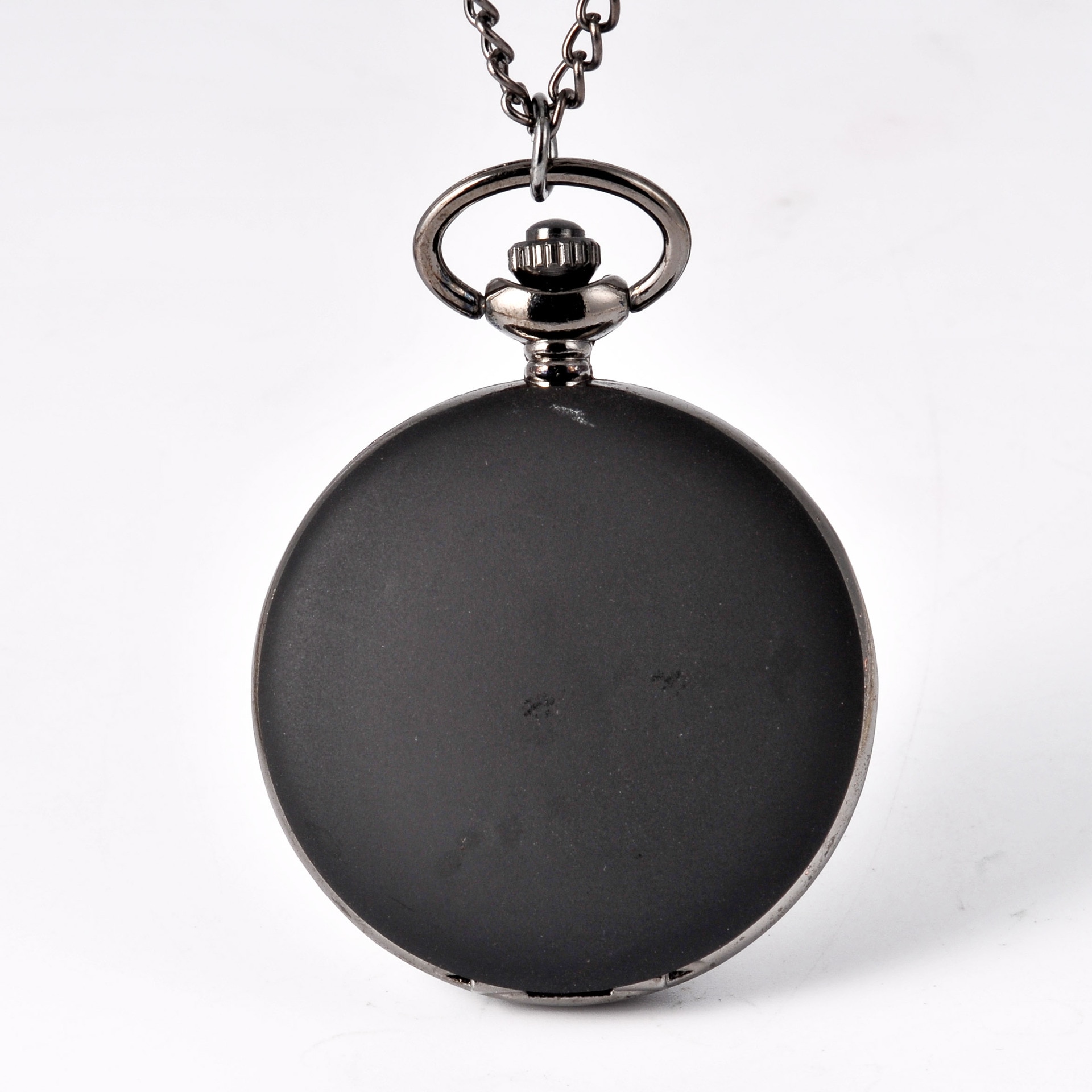 8826Large pocket watch black matte two-sided light