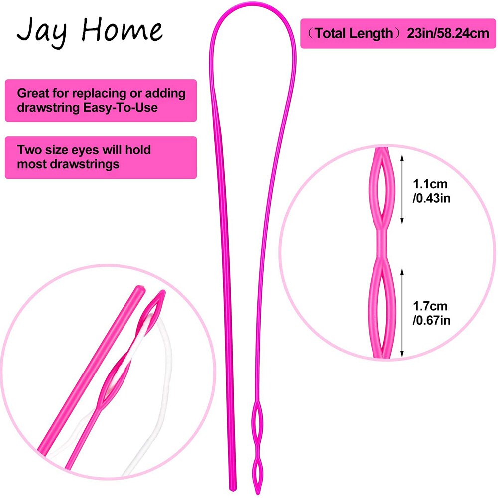 4 sztuk 58CM plastikowe sznurek nawlekacz przewodniki dla dresowe bluzy DIY rękodzieło gumką liny nosić nawlekacz akcesoria robić szycia