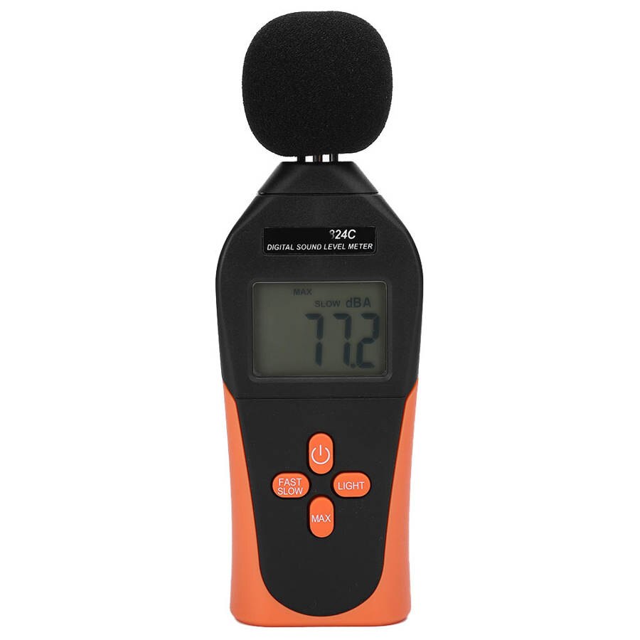 824C Portable Digital Sound Level Meter Noise Decibel Monitor Tester Measurement 30-130dBA