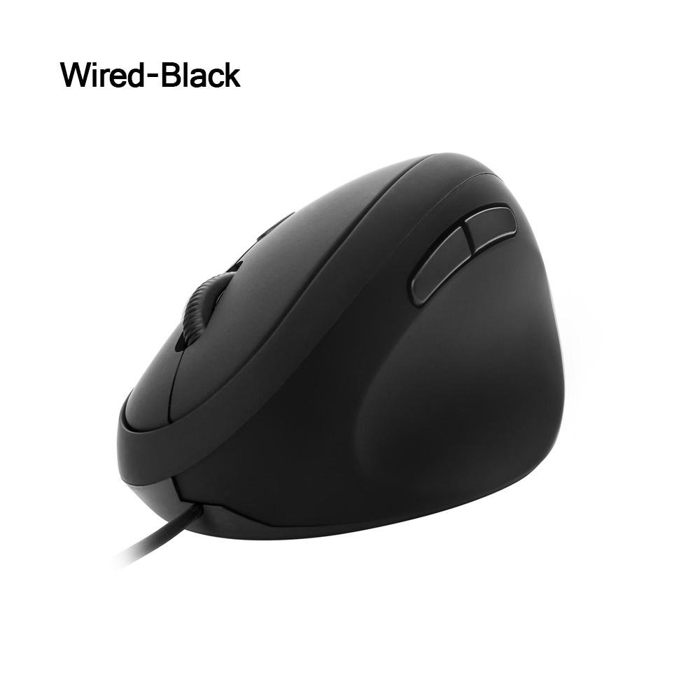 3D Mini Drahtlose Vertikale Maus 1600 DPI Einstellbar Ergonomische Mause Handgelenk-pflege Matte Mäuse für Lenovo Laptop PC Büro verwenden: Wired-Black