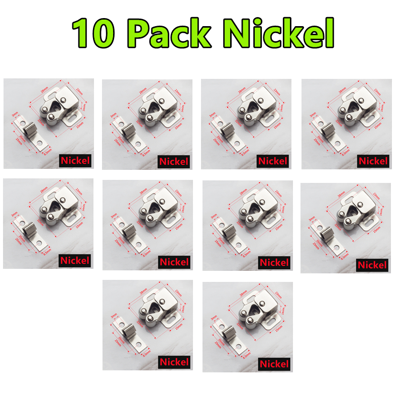 Cabinet Catches Magnet Door Stop, Closer, Stoppers, Damper, Buffer para Armário, Hardware, Móveis, Acessórios, Acessórios, Novo, 10-1Pack: Rosa