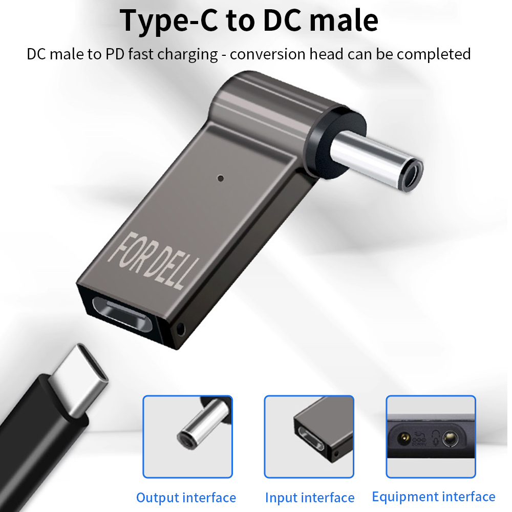 PD 100W Ładowarka do laptopa Adapter 5A 20V Złącze żeńskie Typ-C do DC Męskie Wtyczka Konwerter Do Lenovo/HP/DELL