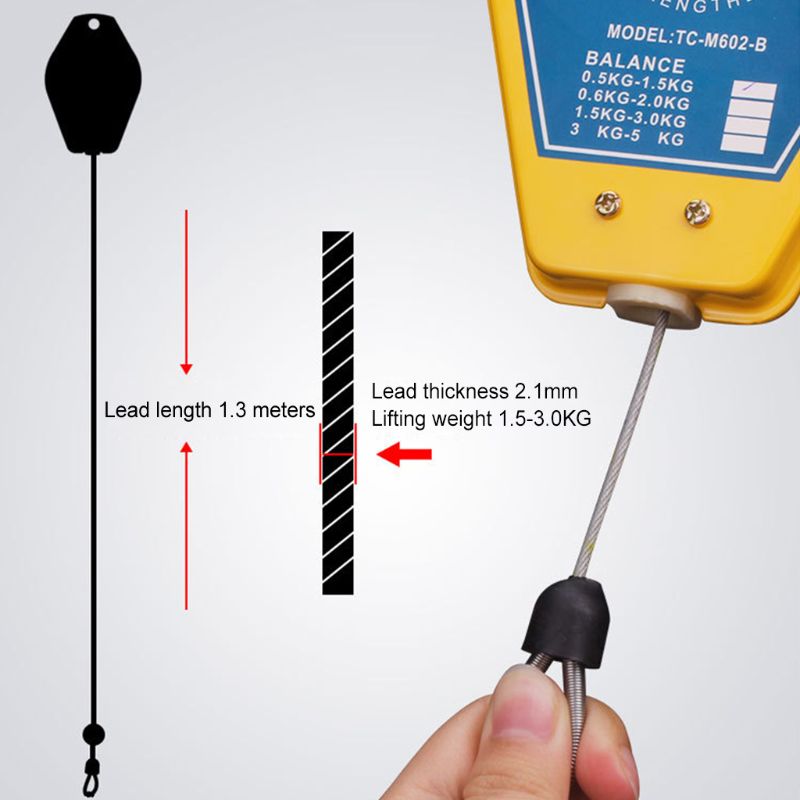 Retractable Spring Balancer Screwdriver Hanging Torque Wrench Hanger Steel Wire Rope Measuring Tool Holder Ergonomic Balance Bo