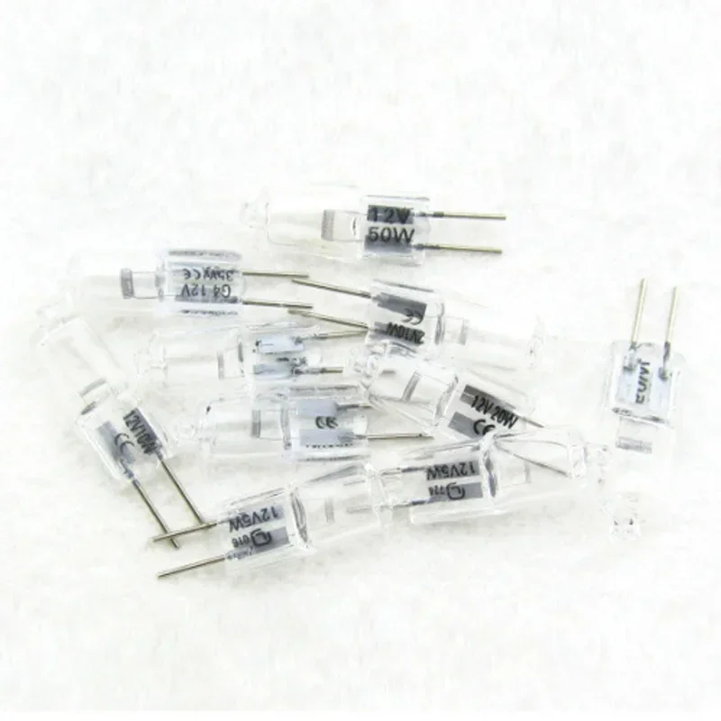 10Pcs G4 Halogen Bulb 12V 5W 10W 20W 35W 50W Halogen Bulbs Light Globe set JC Bi-Pin LED Lamp Globe Warm White Replacement