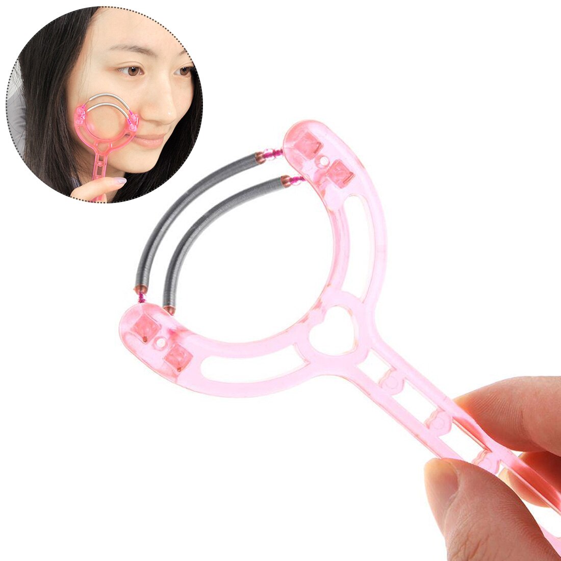 Dobrej jakości 1 PC Handheld podwójne sprężyny wałek twarzy depilacja depilator włosów nawlekacz twarzy narzędzie robić usuwania włosów losowy kolor