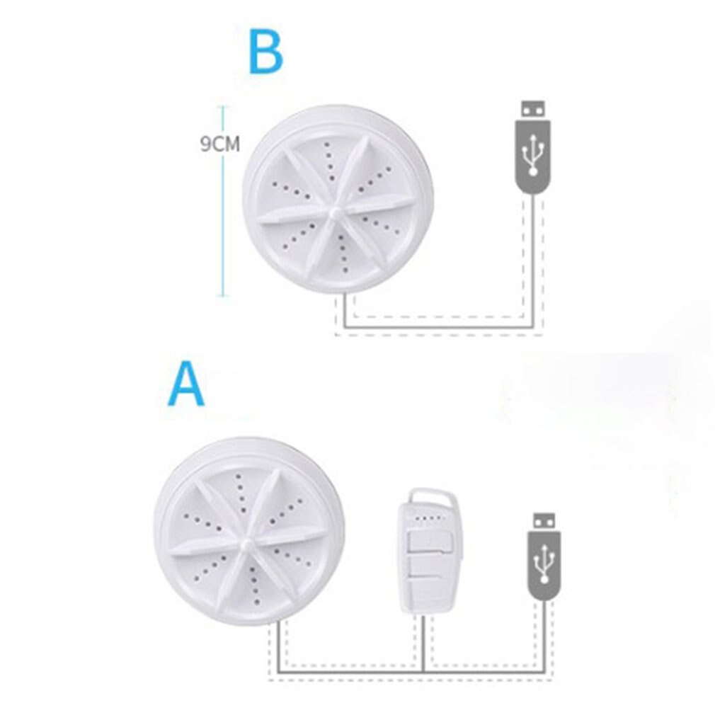 Mini ultralyd vaskemaskin bærbar turbo personlig roterende vaskemaskin praktisk reise hjem forretningsreise usb