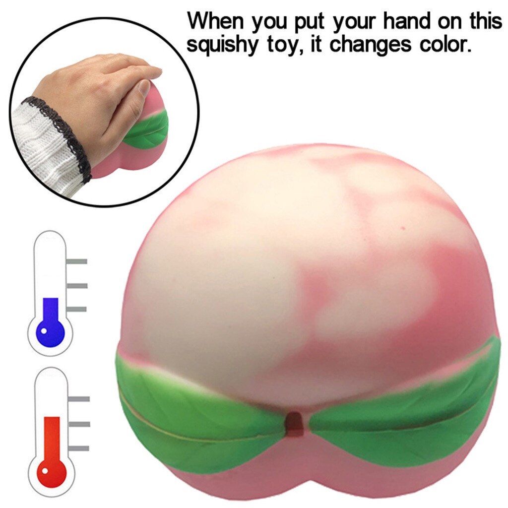 Thermische Warmte Inductie Temperatuur Kleurverandering Squishies Honing Perzik Langzaam Stijgende Geurende Reliever Stress Toy Schattige Speelgoed