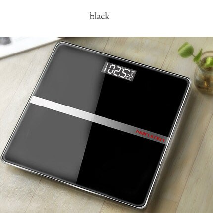 Yolanda Bathroom Floor Scales Smart Household Electronic Digital Body Bariatric Weight Scales LCD Display 180KG 400lb: Black
