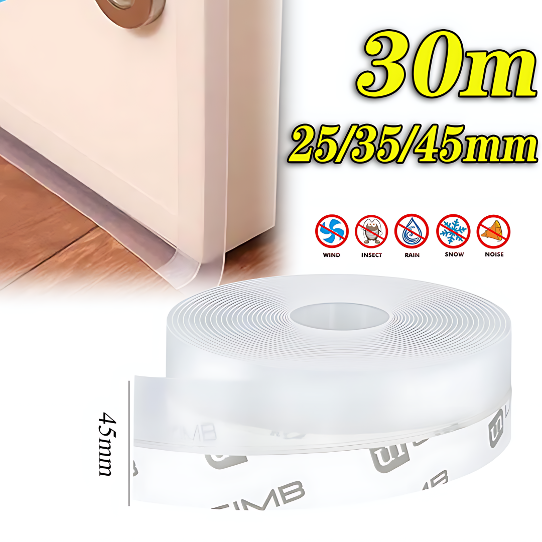Self Adhesive Window Door Seal Strip Silicone Windproof Silicone Windshield Weather Tape Strip Door Bottom Home Sealing Strip