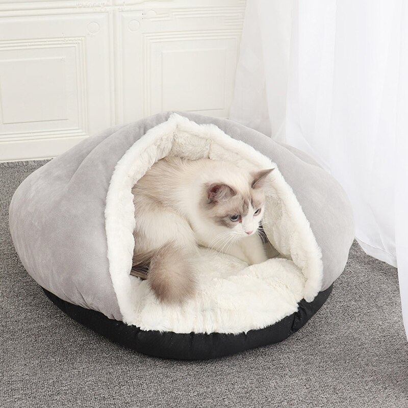 PSM Pet Cat Bed House Buckskin Bed Cat Cave Basket Cat Toddler Soft Warm Abreathable Chihuahua Cats Products for Pets Niche Chat