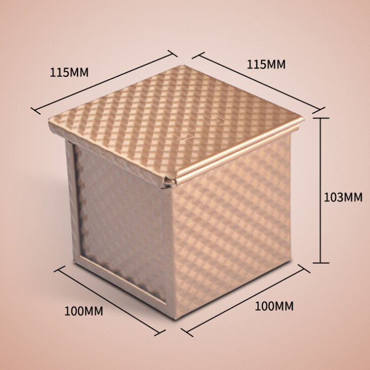 4 stuks/partij 6cm 10cm antiaanbak bakvorm mini vierkante kubieke toastvorm met deksel broodvorm met deksel