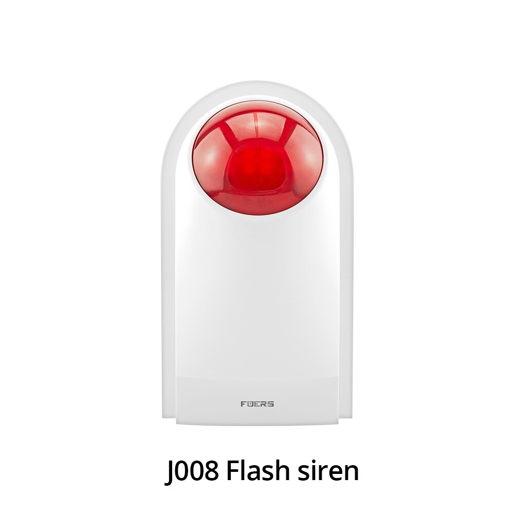 Fuers-sistema de alarma inteligente Tuya para el hogar, alarma antirrobo con WIFI, GSM, con pantalla LCD a Color, Sensor de movimiento de seguridad: J008 Flash Siren