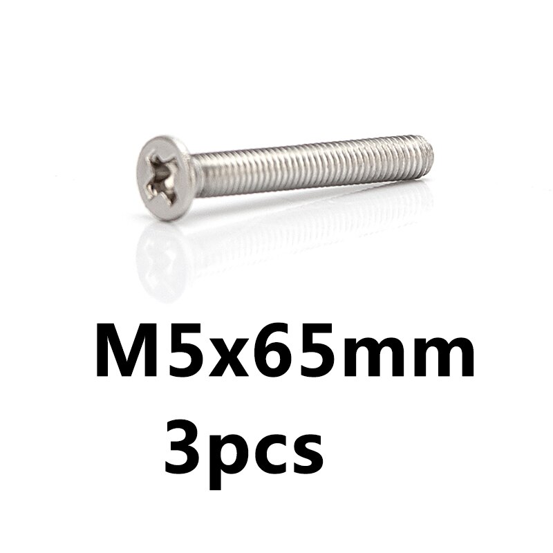 304 Stainless Steel Phillips Countersunk Screws Flat Head Screw M5 Cross Recessed Bolt Length 6mm-70mm: SZCT5x65x3