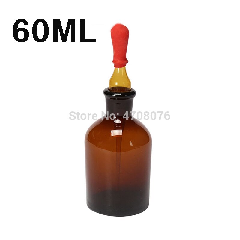 30/60/125ml 3pc/- pack droppflaska pipett brun slipad propp och droppare borosilikat droppflaska pyrexpipett