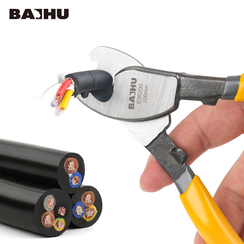 Insulated Cable Cutter Electrician Pliers Shock Wire Stripper Tool Pliers Cable Scissors