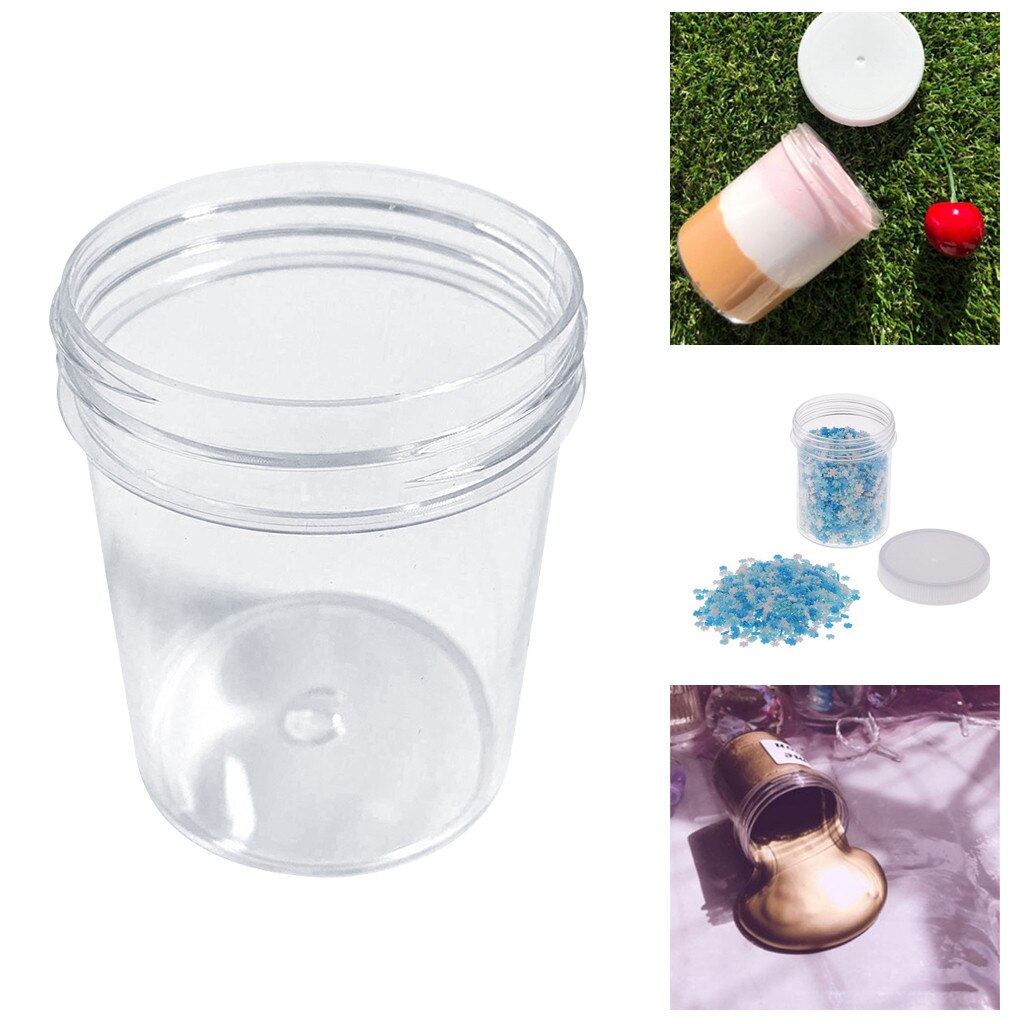 Empty Bottles Storgae Plastic Container Playdough Slime Makeup Jar Cosmetic Pot Cream Bottle Nail Box Transparent #30
