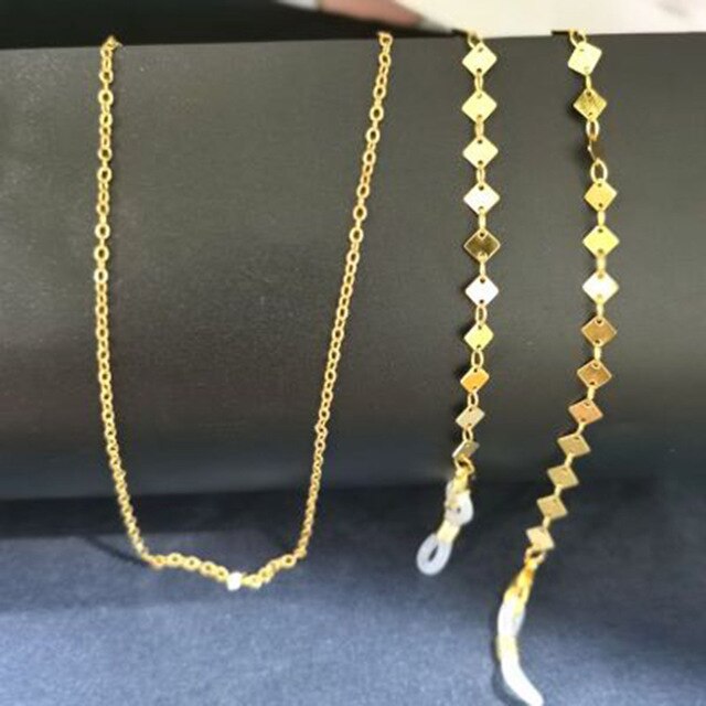 Cadena de cristal antideslizante para mascarillas Unisex, collar de 70cm, correa de protección solar para el cuello, 1 unidad: 9
