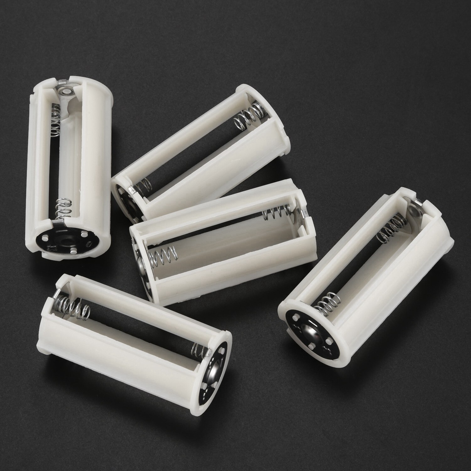 5X Serial Connection 3X 1.5V AA Battery Plastic Holder &amp; 6 Pcs 5.5X2.1Mm Female + Male CCTV DC Power Connector Adapter