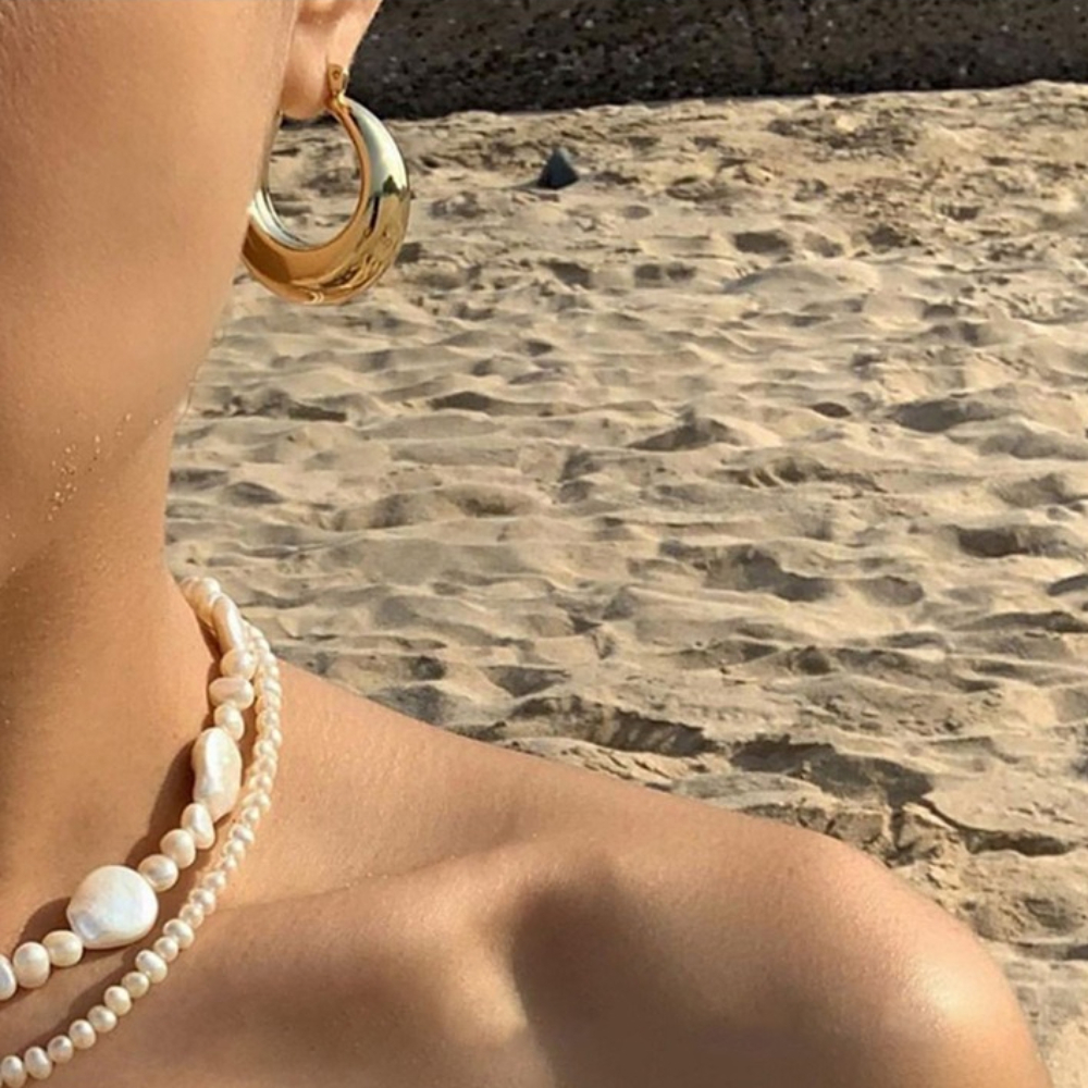Pendientes de aro circulares grandes y exquisitos para mujer y niña, joyería grande de acero inoxidable para de boda, , estilo 2024