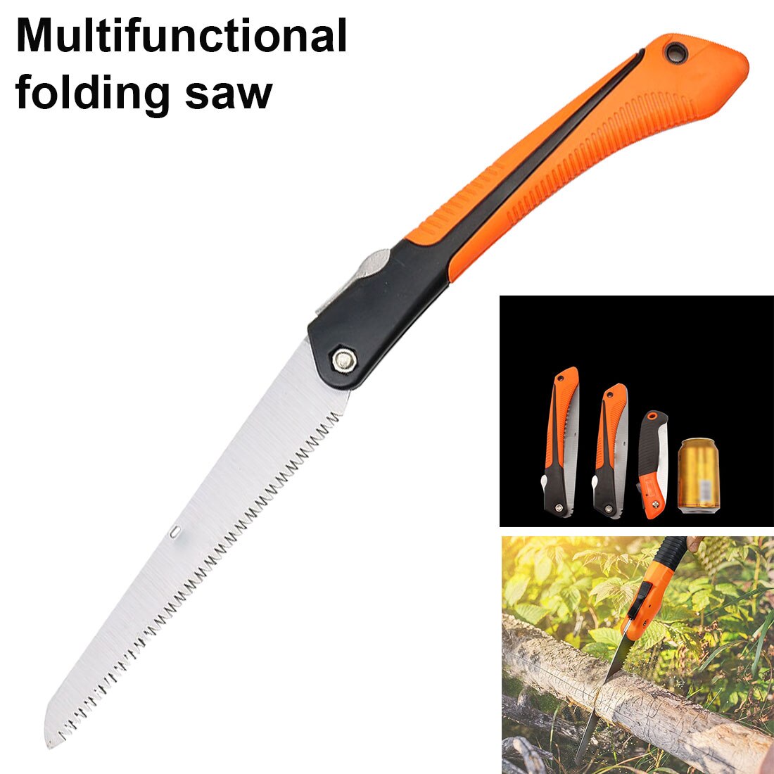 Household Folding Saw Agricultural Handsaw Tool 150/210/250mm Fruit Tree Pruning Garden Saw With TPR Handle Foldable Saw